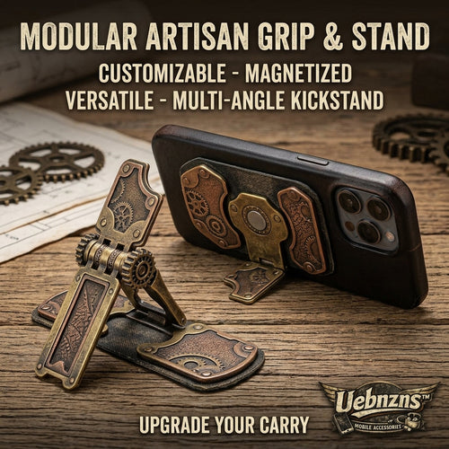 Uebnzns modular artisan magnetic phone grip and multi-angle kickstand