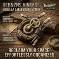 *Uebnzns™ Vintage Modular Cable Gear-System – Universal Cable Organizer for Charging Cables*
