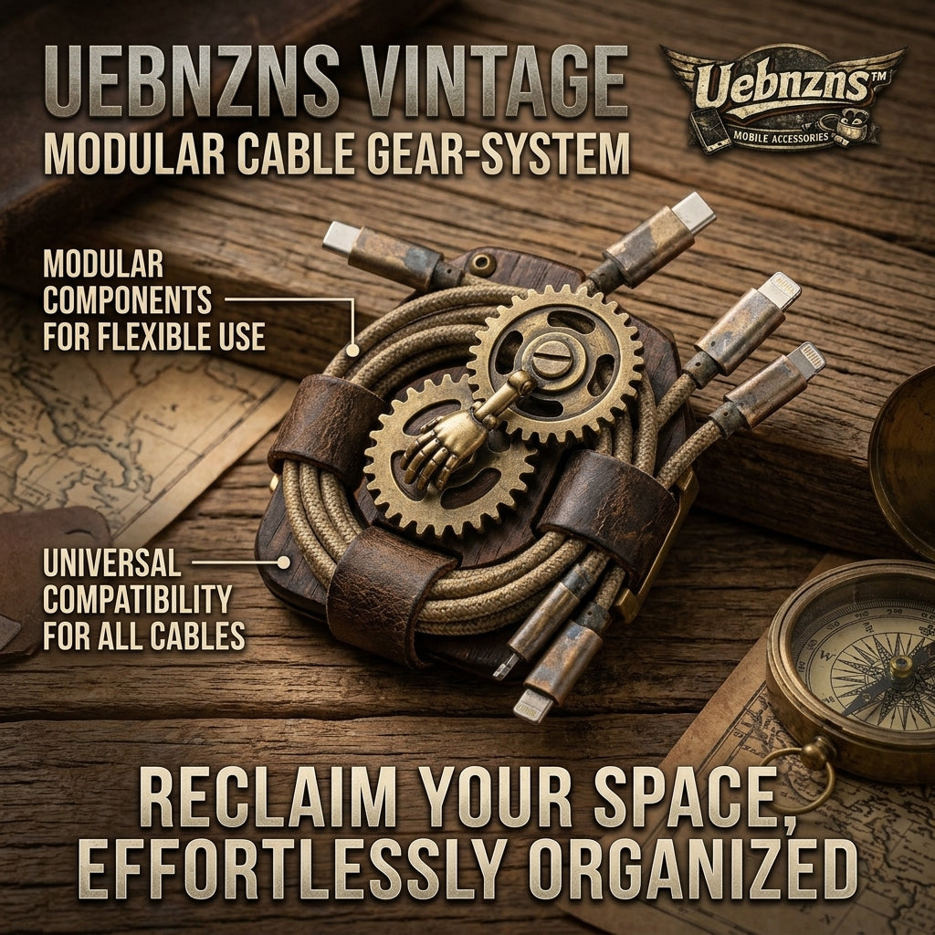 Uebnzns vintage modular cable gear system organizing multiple charging cables