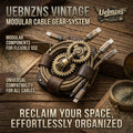 Uebnzns vintage modular cable gear system organizing multiple charging cables