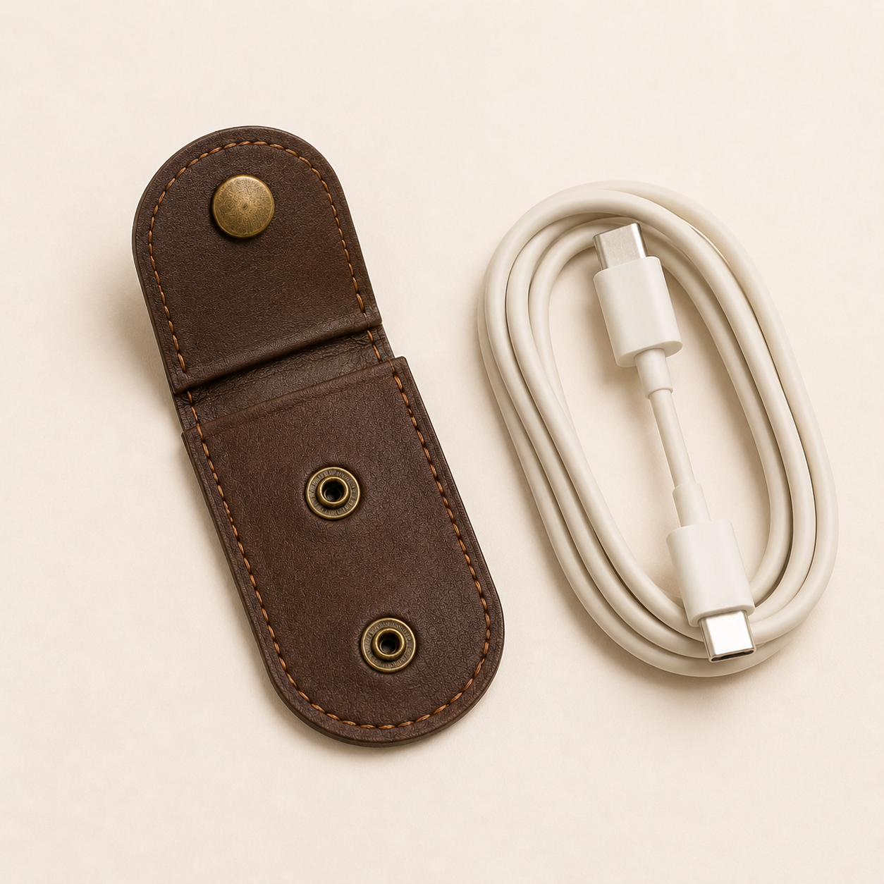 Uebnzns Retro Cable Organizer in an everyday backpack pocket